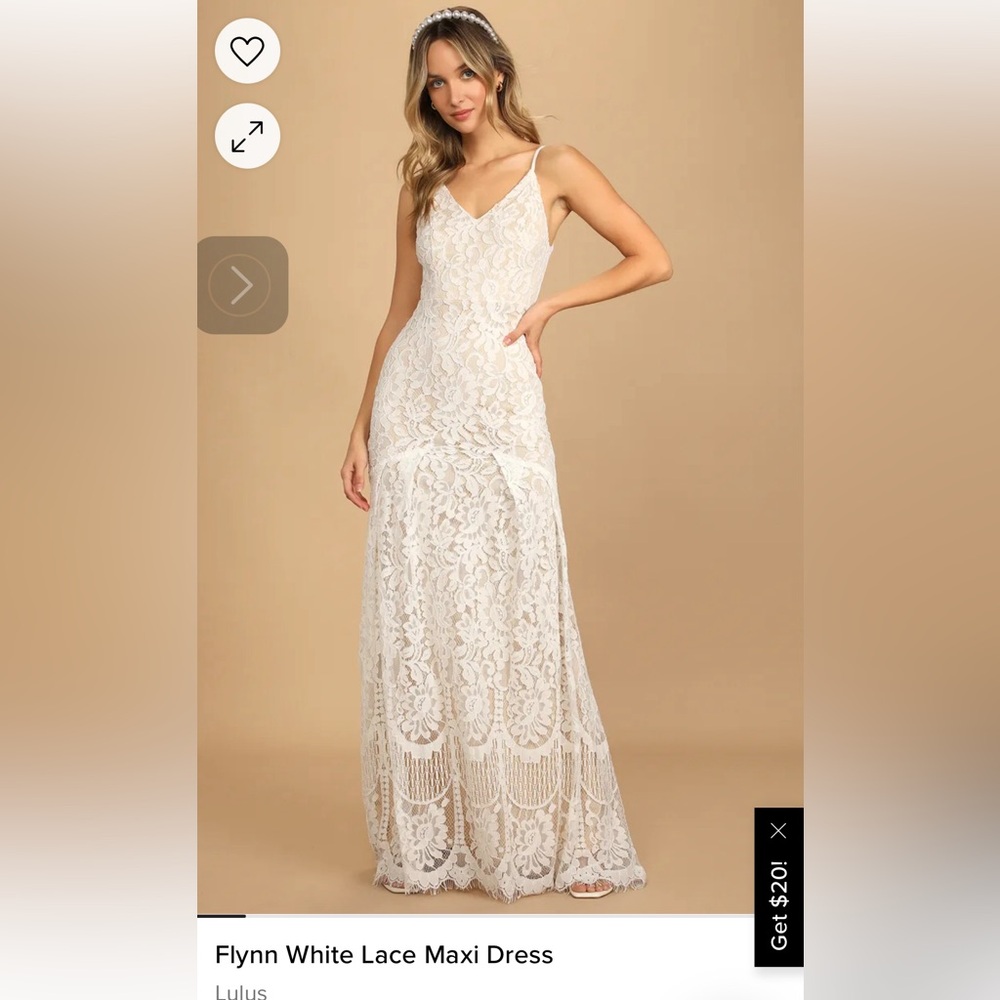 Lulus Flynn white maxi dress